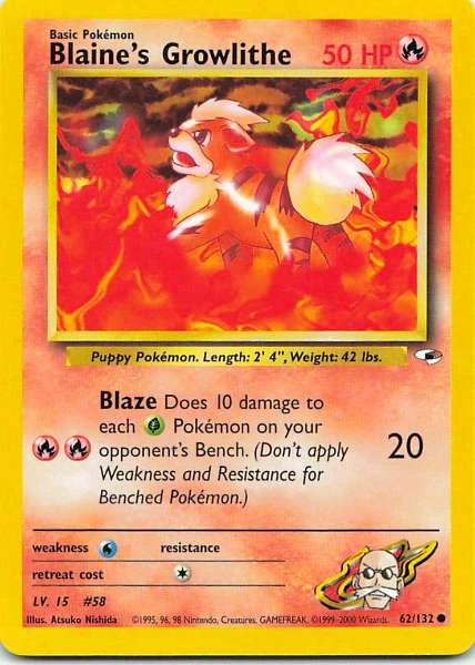 Blaine's Growlithe - Gym Heroes #62