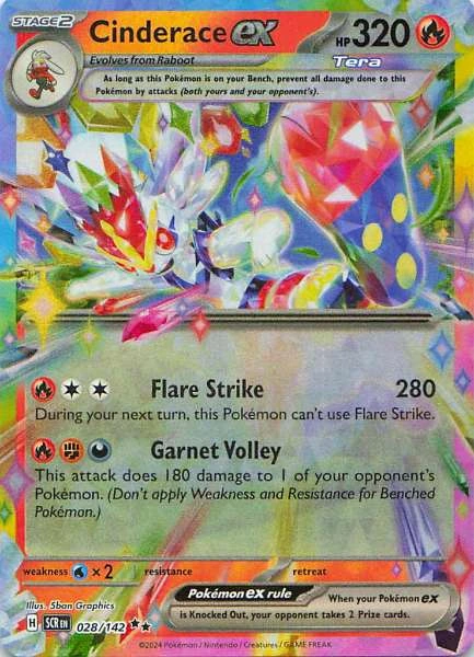 Cinderace ex - Stellar Crown #028