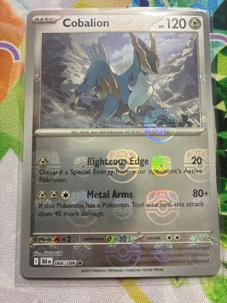 Cobalion - Black Bolt #066 Master Ball Pattern