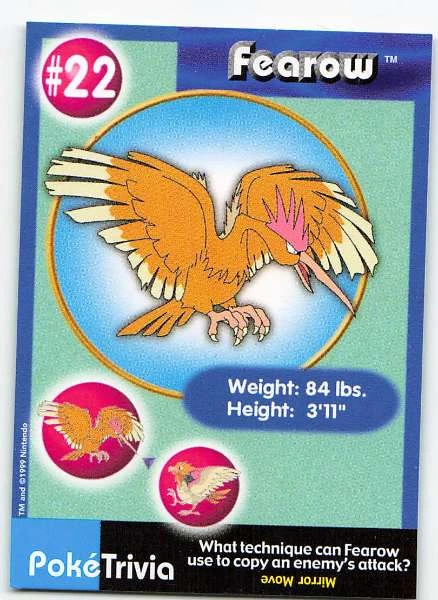 Fearow - Pokemon Trivia #22