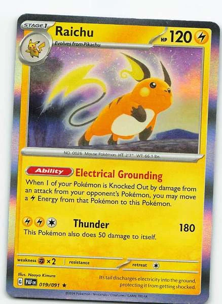 Raichu Holo - Paldean Fates #019/091