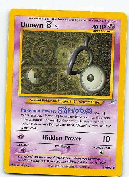 Unown [V] - Neo Destiny #89/105