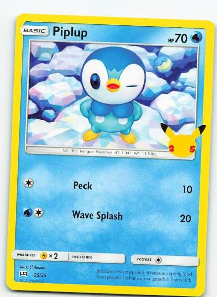 Piplup - 2021 Pokemon 25th Anniversary McDonalds Promo #20/25