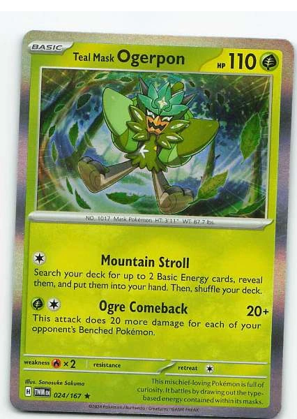 Teal Mask Ogerpon - Twilight Masquerade #024/167