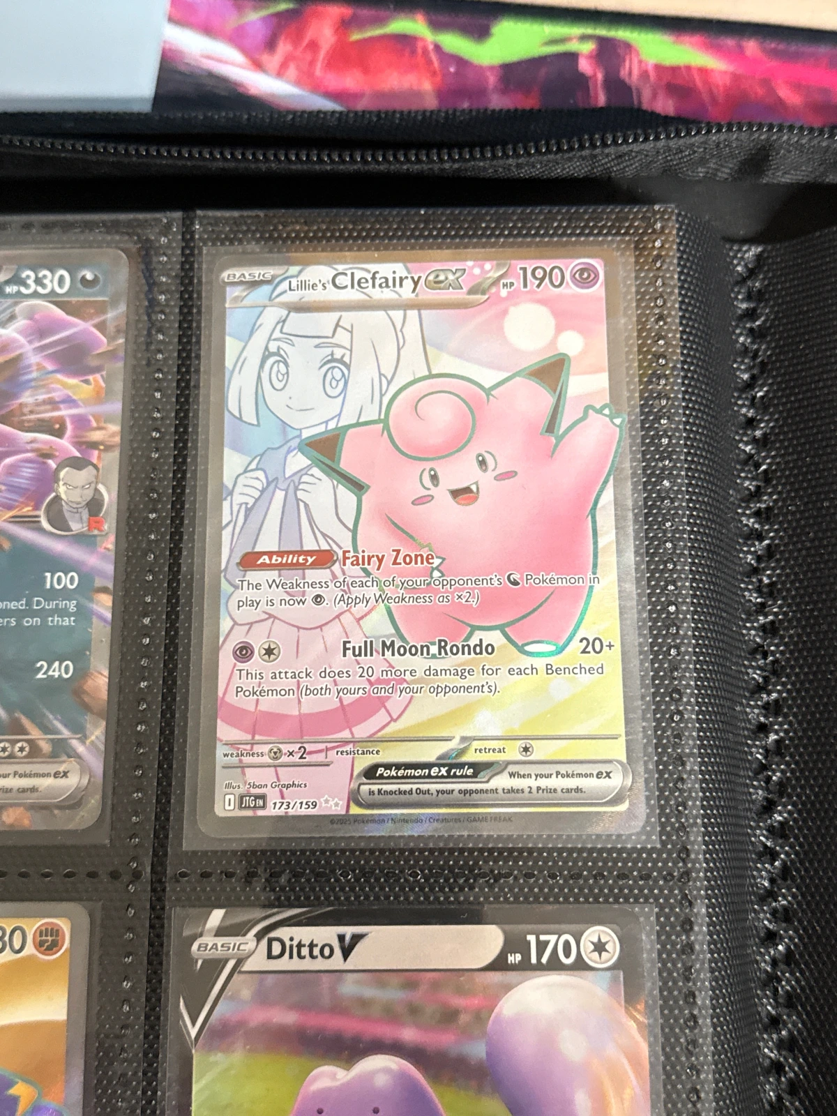 Lillie's Clefairy ex 173/159 Ultra Rare Pokemon SV09 - Journey Together #173/159