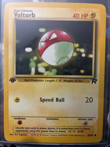 1st edition Voltorb - Team Rocket #69/82