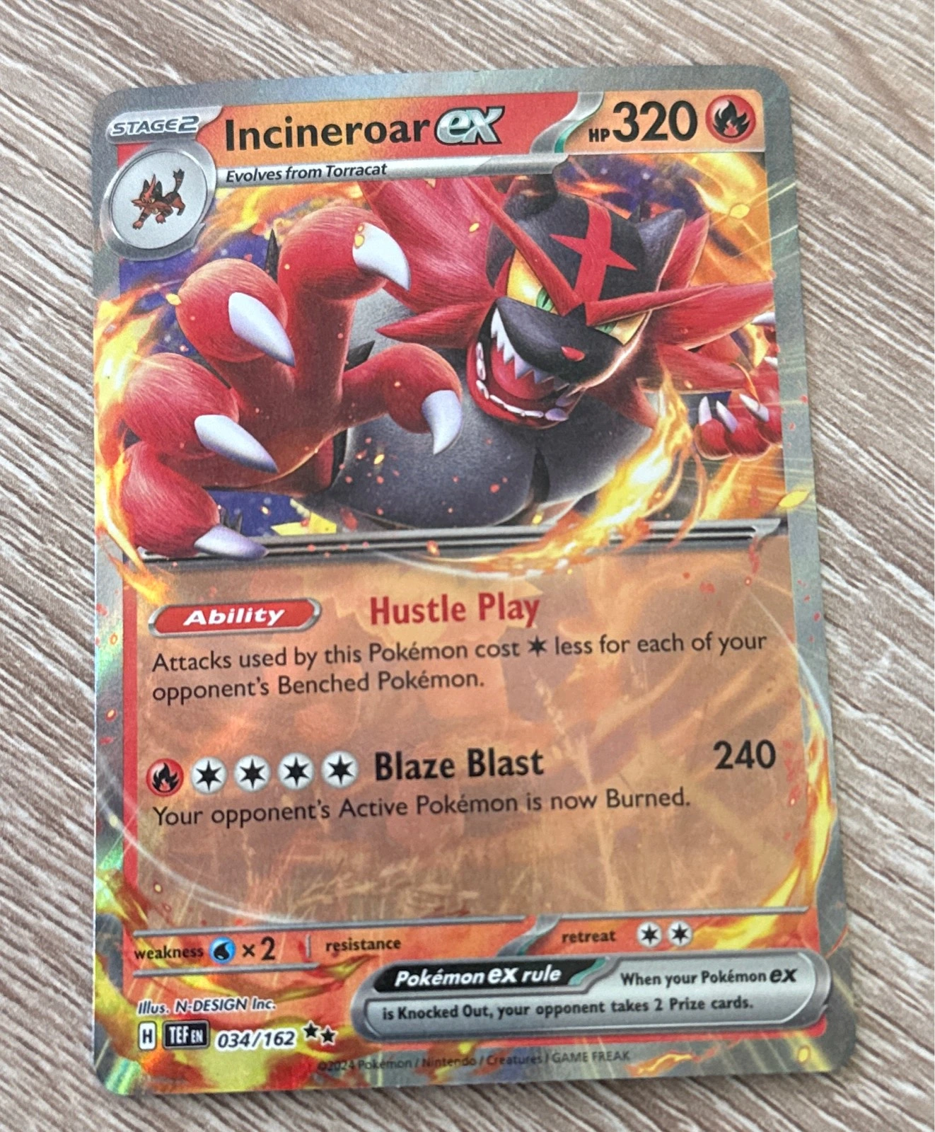Incineroar ex - Temporal Forces #034/162