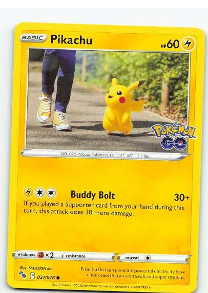 Pikachu 027/078 - Pokémon GO #027/078
