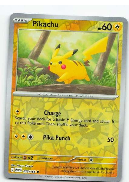 Pikachu 025/165 Reverse Holo - Pokémon Scarlet & Violet—151 #025/165