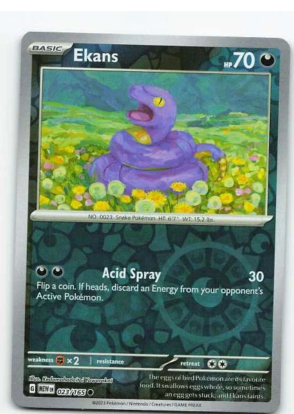 Ekans 023/165 Reverse Holo - Pokémon Scarlet & Violet: 151 #023/165