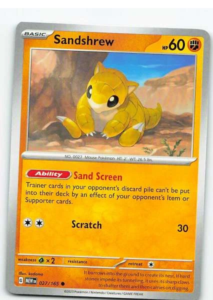 Sandshrew 027/165 - Scarlet & Violet—151 #027/165
