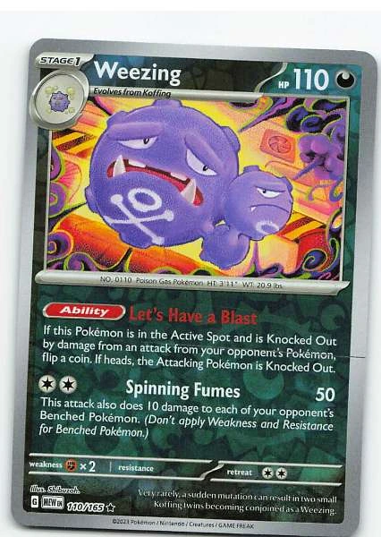 Weezing #110/165 Reverse Holo - Pokémon Scarlet & Violet: 151