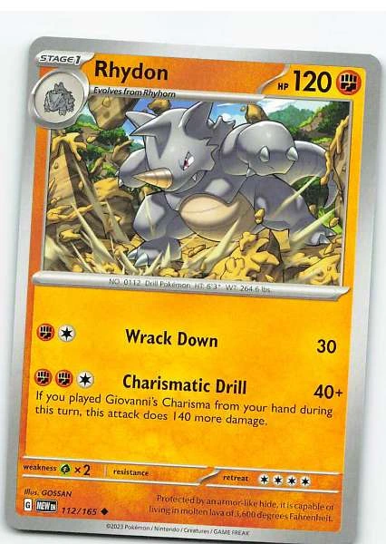 Rhydon #112/165 - Scarlet & Violet—151