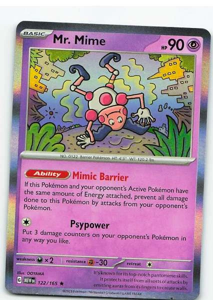Mr. Mime 122/165 Holo - Scarlet & Violet—151 #122/165
