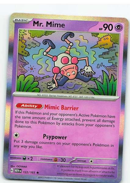 Mr. Mime 122/165 Holo - Scarlet & Violet—151 #122/165
