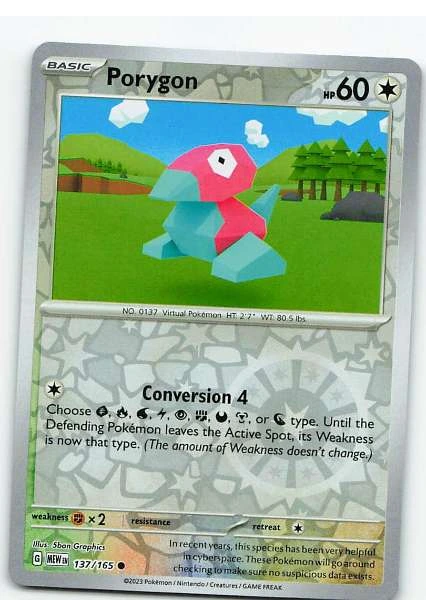 Porygon 137/165 Reverse Holo - Scarlet & Violet—151 #137/165