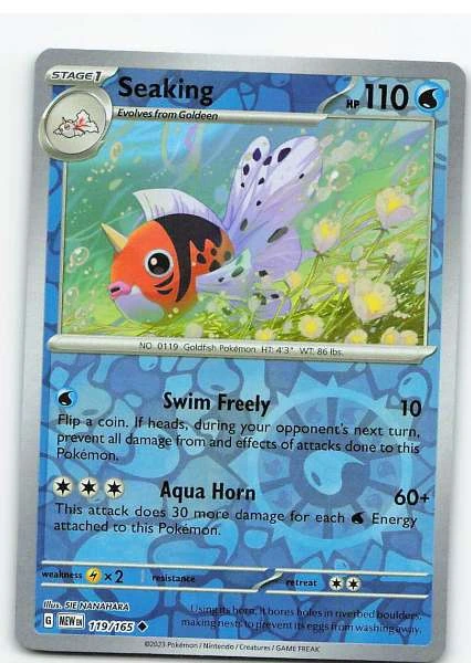 Seaking 119/165 Reverse Holo - Pokémon Scarlet & Violet-151 #119/165