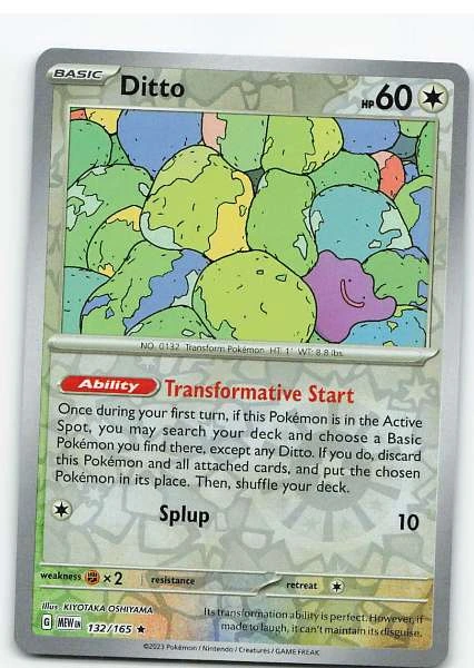 Ditto 132/165 Reverse Holo - Pokémon Scarlet & Violet-151 #132/165
