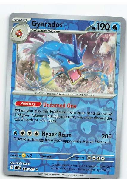 Gyarados 130/165 Reverse Holo - Scarlet & Violet—151 #130/165