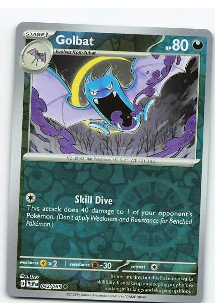 Golbat 042/165 Reverse Holo - Scarlet & Violet—151 #042/165