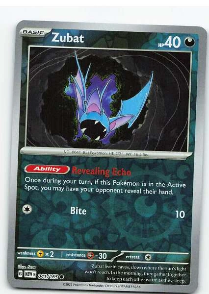 Zubat 041/165 Reverse Holo - Scarlet & Violet—151 #041/165