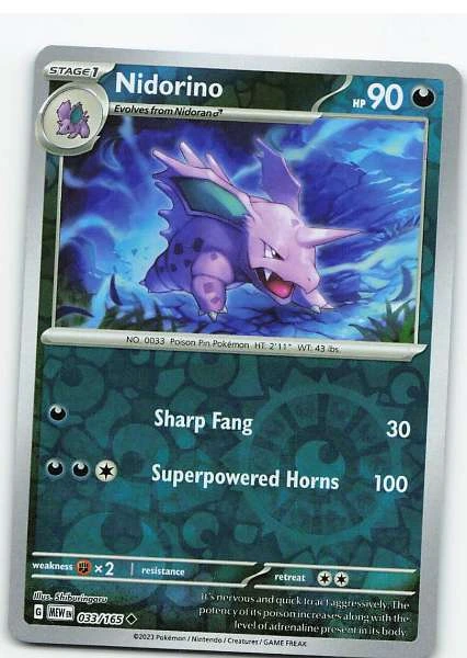 Nidorino 033/165 Reverse Holo - Scarlet & Violet—151 #033/165