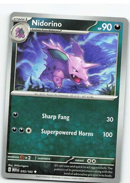 Nidorino 033/165 - Scarlet & Violet—151 #033/165