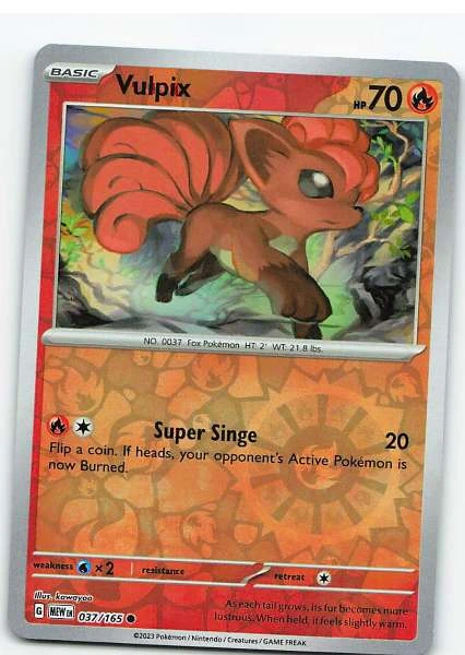 Vulpix 037/165 Reverse Holo - Scarlet & Violet—151 #037/165