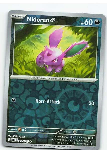 Nidoran♂ Reverse Holo - Scarlet & Violet—151 #032/165