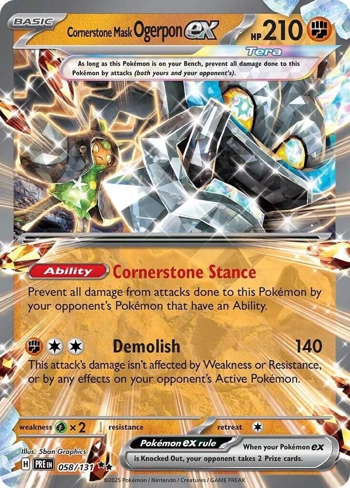 Cornerstone Mask Ogerpon ex - Prismatic Evolutions #058/131