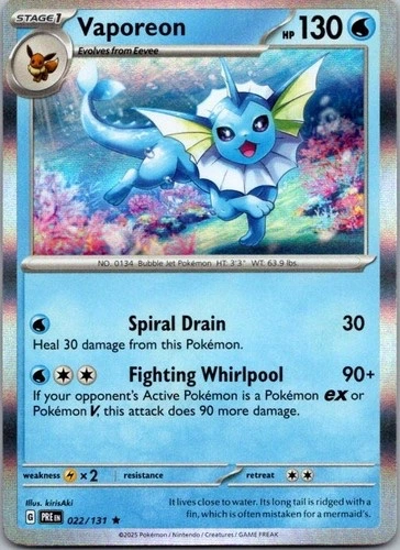 Vaporeon Holo - Prismatic evolution #022/165