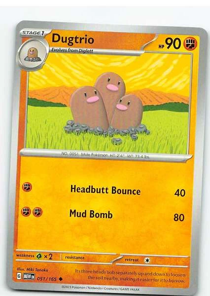 Dugtrio 051/165 - Scarlet & Violet—151 #051/165