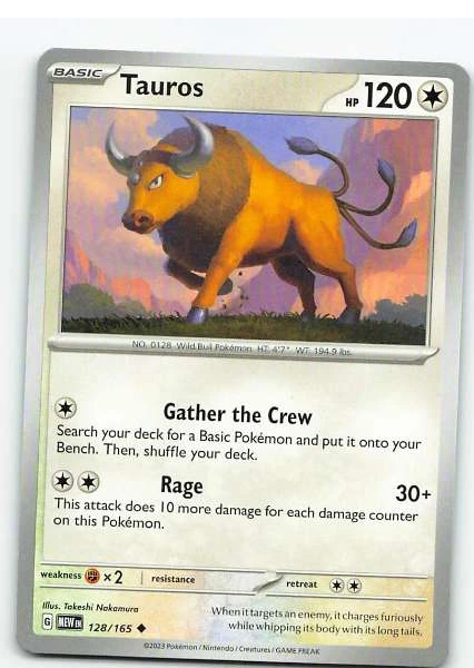 Tauros 128/165 - Scarlet & Violet—151 #128/165