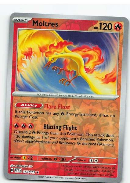 Moltres 146/165 Reverse Holo - Scarlet & Violet—151 #146/165