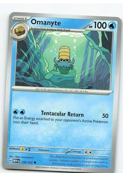 Omanyte 138/165 - Scarlet & Violet—151 #138/165