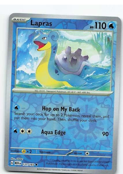 Lapras 131/165 Reverse Holo - Pokémon Scarlet & Violet—151 #131/165