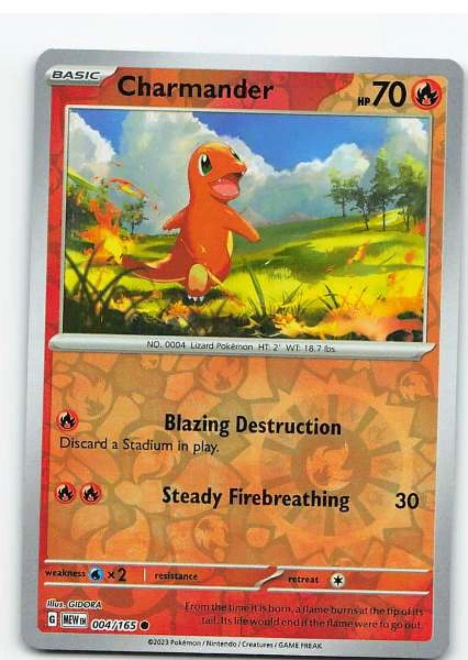 Charmander 004/165 Reverse Holo - Pokémon Scarlet & Violet: 151 #004/165
