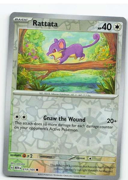 Rattata 019/165 Reverse Holo - Scarlet & Violet—151 #019/165