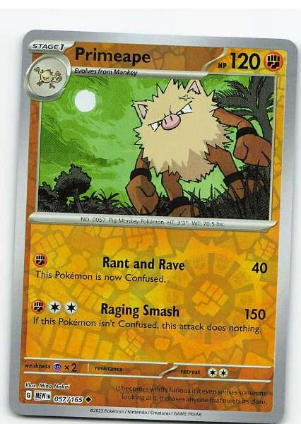 Primeape 057/165 Reverse Holo - Scarlet & Violet—151 #057/165