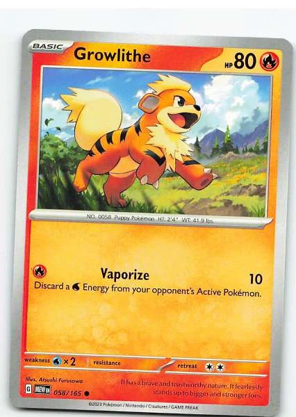 Growlithe 058/165 - Scarlet & Violet—151 #058/165