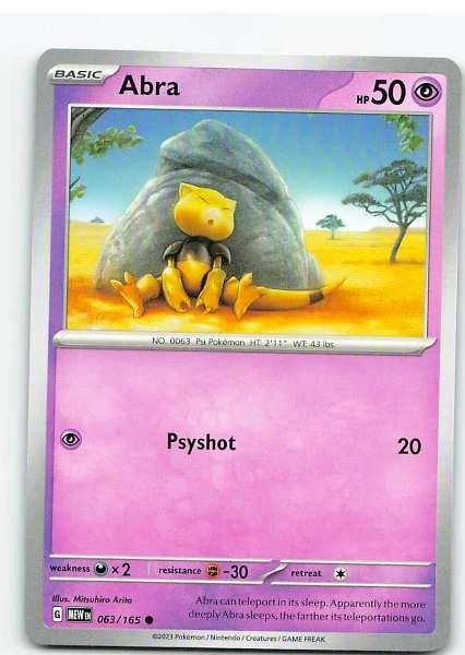 Abra 063/165 - Pokémon Scarlet & Violet: 151 #063/165