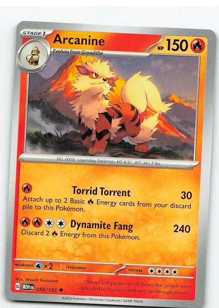 Arcanine 059/165 - Scarlet & Violet—151 #059/165