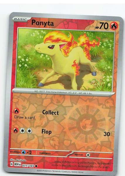 Ponyta 077/165 Reverse Holo - Scarlet & Violet—151 #077/165