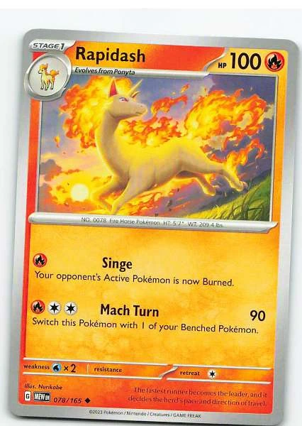 Rapidash 078/165 - Scarlet & Violet—151 #078/165