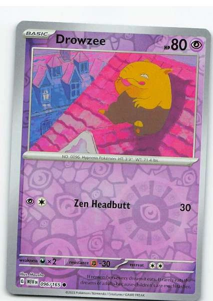 Drowzee 096/165 Reverse Holo - Pokémon Scarlet & Violet: 151 #096/165
