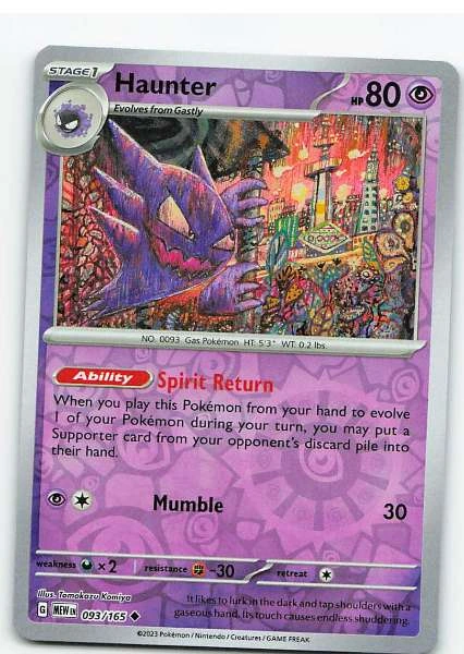 Haunter 093/165 Reverse Holo - Scarlet & Violet—151 #093/165