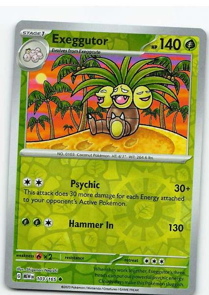 Exeggutor 103/165 Reverse Holo - Scarlet & Violet—151 #103/165