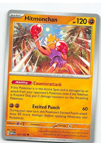 Hitmonchan 107/165 - Scarlet & Violet—151 #107/165