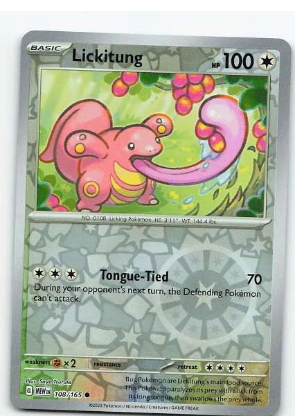 Lickitung 108/165 Reverse Holo - Scarlet & Violet—151 #108/165