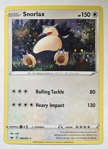 Snorlax Holo - Sword & Shield #140/202